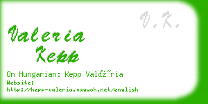 valeria kepp business card